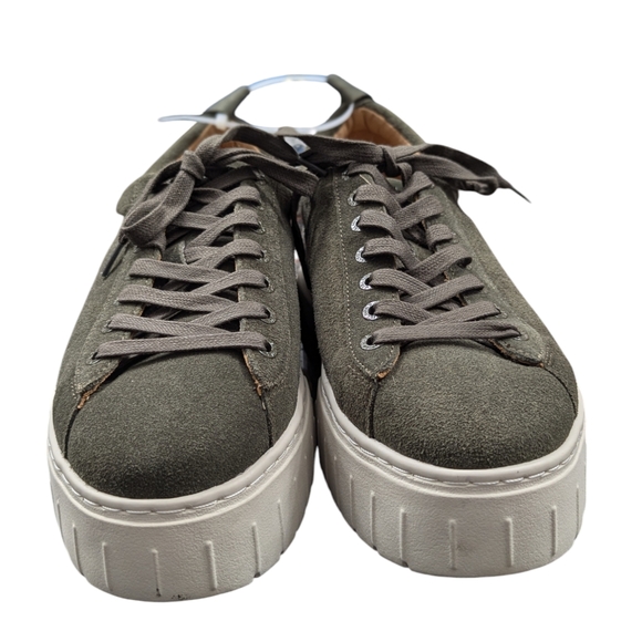 J/Slides NYC | Women's Suede Roger J/Slides Sneakers | Green-Cactus | Size 10 - Picture 12 of 15